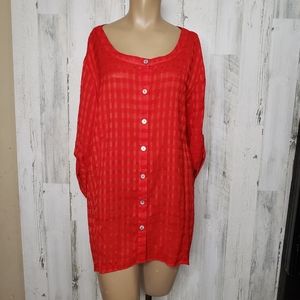 WHITE STAG tunic asimred 3/4 sleeve size XL(16-18)